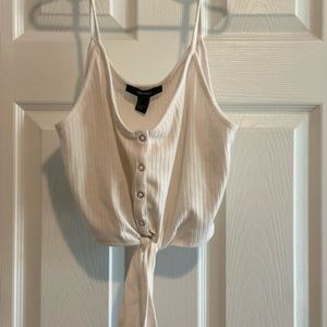 White Forever 21 Crop Tank